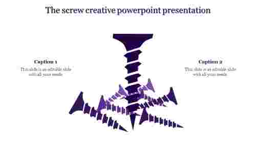 creative powerpoint presentation-The screw creative powerpoint presentation-Purple